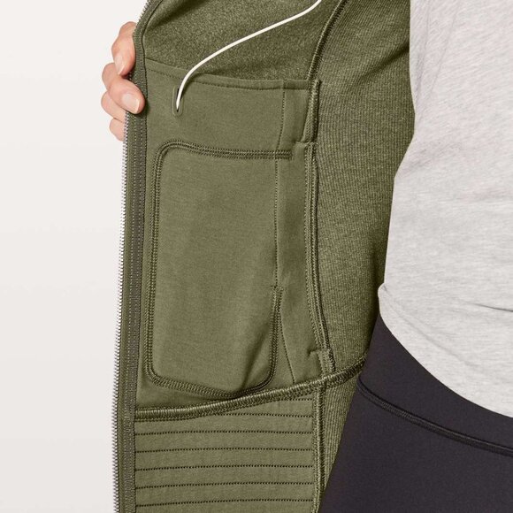 Lululemon Radiant Jacket II Heathered Fatigue Green Size 6 - Picture 3 of 6